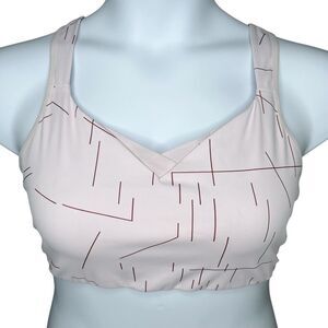 Brooks Drive Convertible Run Bra sz 38D * Sports Bra Running Pale Pink Gym Dance